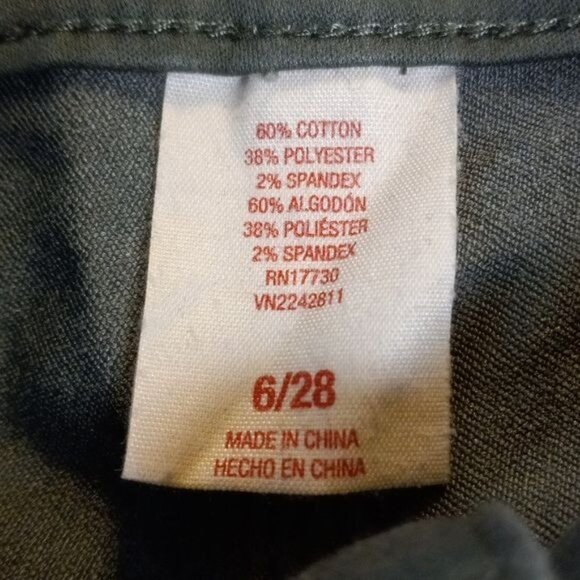 Mossimo Supply Co. Size 6 28 Shorts Womens High Rise Olive Green Cotton Blend - Picture 7 of 7